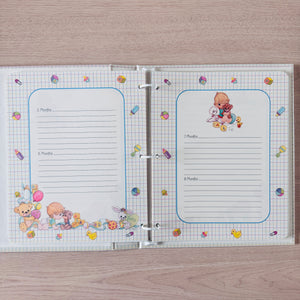 New Vintage 1995 Precious Moments Baby Memory Book of First Years Refillable Keepsake Expandable Scrapbook Photo Album "Precious Baby' Angel on Cloud Hallmark