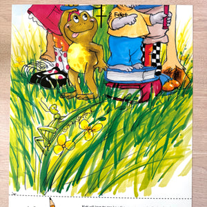 Tableau de croissance géant vintage rare de Suzy's Zoo, ensemble de tableaux d'affichage, 34" x 6 pieds, produit pour salle de classe, étudiant, enseignant