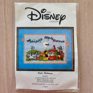 Vintage New Rare Disney Catalog Winnie The Pooh Bear Happy Halloween Counted Cross Stitch Kit or PDF Chart Pattern Instructions 1970's