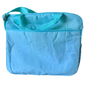 Vintage Rare New Precious Moments Style Green Boy Medium Diaper Bag with Bonus Teething Toy Ring Elegant Kids 2000 Baby Shower Gift