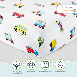 Trucks Trains Air Planes Kids Bed Sheet Sets Crib Toddler Twin Full Transportation Construction Cotton or Microfiber