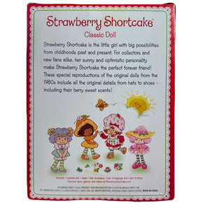 Muñeca de ángel de 5,5" con diseño clásico retro de Strawberry Shortcake, de Bridge Direct 2018, con el diseño original de los años 80