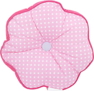 Purple Pink Flower-Shaped Decorative Throw Pillow Cotton 16"