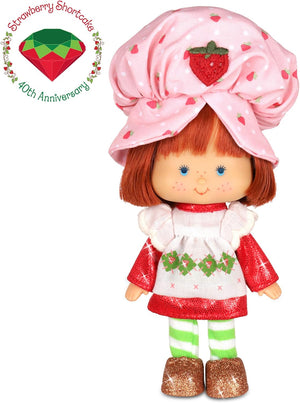 Muñeca clásica con aroma a Strawberry Shortcake de 6" y aspecto retro de Bridge Direct 2021, diseño básico y divertido de los años 80, edición especial del 35.° aniversario de 2015 o del 40.° aniversario de 2019