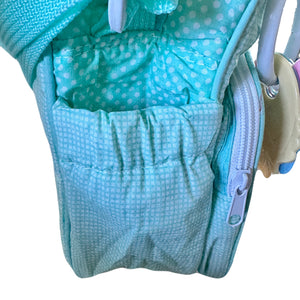 Vintage Rare New Precious Moments Style Green Boy Medium Diaper Bag with Bonus Teething Toy Ring Elegant Kids 2000 Baby Shower Gift