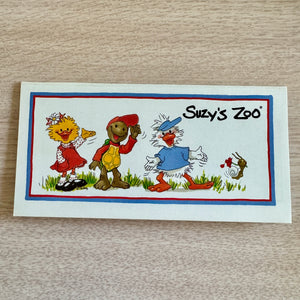 Vintage New Suzy’s Zoo Checking Transaction Register with Plastic Sleeve 1998 Checkbook Accessory