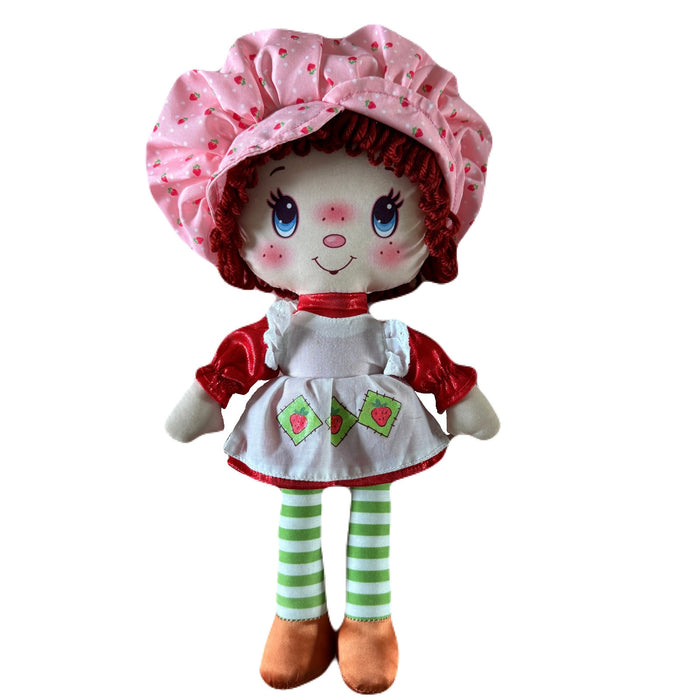 Rare Sparkly Dress Classic Strawberry Shortcake Rag Doll Stuffed Plush Toy Vintage Retro 1980's Look 14" Yarn Hair Bridge Direct 40th Anniversary Basic Fun 2019