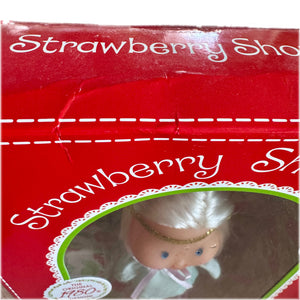 Muñeca de ángel de 5,5" con diseño clásico retro de Strawberry Shortcake, de Bridge Direct 2018, con el diseño original de los años 80