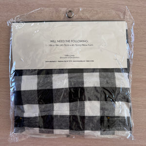 Black White Grey Buffalo Plaid Check Fall Thanksgiving Home Decor - Pumpkins - Pillow Covers - Signs