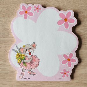 Bloc-notes découpé vintage Suzy's Zoo Tilly Ballerina Mouse 5,5" x 6"