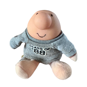 Vintage Class of '88 Graduation Ziggy Grey Sweatshirt Plush Rag Doll 7" Collectible Stuffed Soft Gift Toy