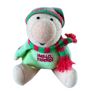 Poupée en peluche de Noël Ziggy vintage JOY TO YOU 7" 1987 Peluche douce à collectionner Tom Wilson avec écharpe et canne à sucre