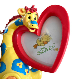 Vintage Little Suzy's Zoo Patches Giraffe & Red Heart Baby Keepsake Photo Frame for 2.5" x 2.5" Photo