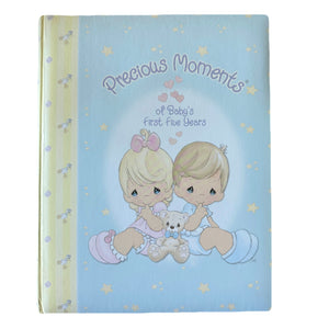 Vintage 2004 Precious Moments Baby Memory Book of Baby's First Years by Stepping Stones Keepsake Baby Shower Gift Boy Girl & Teddy Bear - New with Flaws - Book 2