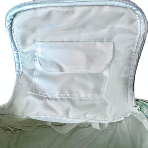Vintage New 2005 Precious Moments Baby Diaper Bag Medium Size Mint Green & Blue 2005