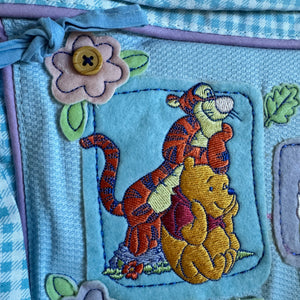 Pooh Diaper Bag - Embroidery, Appliques & Button Embelishments on the Front