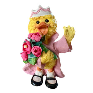 Estatua coleccionable vintage de Suzy's Zoo Suzy Ducken Beauty Queen de 5" de Suzy Spafford United Design Corp. Rara