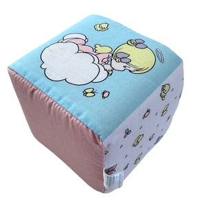 Vintage Precious Moments 4" Baby Girl Angels Activity Cube with Rattle 1993