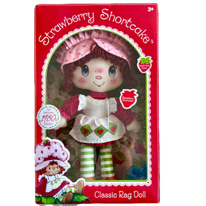 Classic Strawberry Shortcake Stuffed Rag Doll Plush Toy Vintage Retro 1980's Look 14" Yarn Hair Bridge Direct 35th Birthday 2015, 2016 or 2019, 2021 Basic Fun