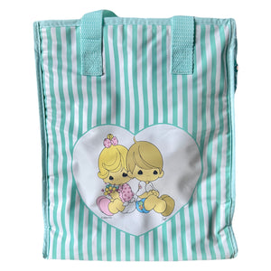 Rare Vintage Precious Moments Baby Diaper Bag Boy & Girl Unisex Together Time Medium Size Mint Green
