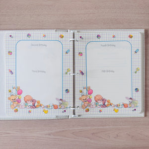 New Vintage 1995 Precious Moments Baby Memory Book of First Years Refillable Keepsake Expandable Scrapbook Photo Album "Precious Baby' Angel on Cloud Hallmark