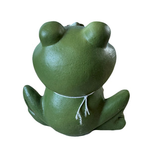 Smiling Happy Green Frog 4" Figurine Resin Statue with small Ladybug, Dragonfly, Butterfly - Spring / Summer Decoration for Tier Tray Home or Garden Decor