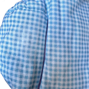 New with Flaw Vintage Rare Winnie The Pooh Blue Gingham Checkered Large Baby Diaper Bag with Adjustable Pockets