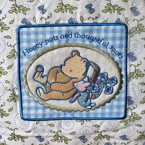 Honey post and thoughtful spots Pooh & Piglet embroidery