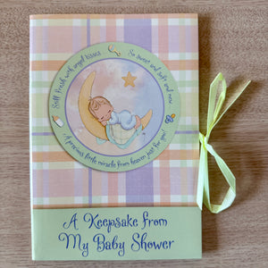 Vintage Precious Moments 'A Keepsake from My Baby Shower' Book Party Memory Record Booklet of Guests & Gifts