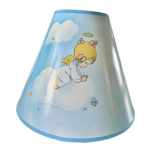 Vintage New Rare Precious Moments Baby Nursery Lamp with Plush Angel Boy Girl and Bear by Luv'n Care 2002