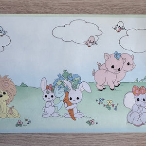 Vintage New RARE Precious Moments Noah's Ark Wall Border Pre-Pasted 10 FT Two by Two Animals