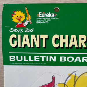 Tablón de anuncios gigante de Suzy's Zoo, juego de 4 piezas de arte para puerta y pared, de 24" x 17", producto para maestros y aulas