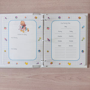 New Vintage 1995 Precious Moments Baby Memory Book of First Years Refillable Keepsake Expandable Scrapbook Photo Album "Precious Baby' Angel on Cloud Hallmark