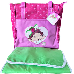 Vintage Very Rare 2008 NEW Baby Strawberry Shortcake Pink Diaper Bag Tote with Changing Pad by Dolly Inc