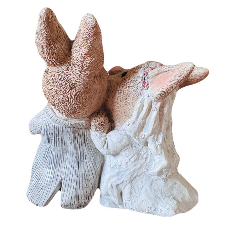 Vintage Suzy’s Zoo Bunny Rabbit Bride & Groom Collectible 4.5