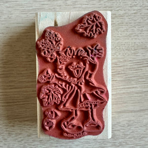 New Vintage Suzy's Zoo Suzy Ducken Wooden Rubber Stamp by Rubber Stampede Autumn Fun 2803E