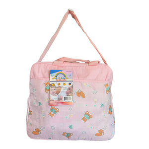 Sac à langer vintage rare et neuf de style Precious Moments pour fille, rose, taille moyenne, avec anneau de dentition, élégant pour enfants, 2000