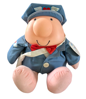 Muñeco de peluche grande de 16" de cartero de la oficina postal Ziggy vintage ENTREGA ESPECIAL 1988 Cartero de peluche coleccionable de San Valentín