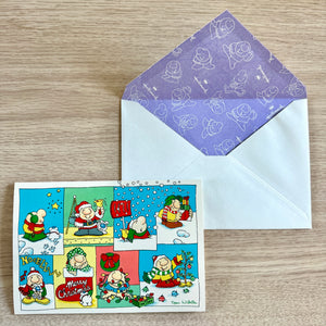 Vintage Ziggy & Fuzz Merry Christmas 1997 Hallmark Greeting Card with Envelope in 8 Scenes
