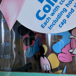 Vintage New Rare Disney Babies Baby Bottles 9oz - 6-Pack Mickey Minnie Mouse Dog Pluto 6-18 Months Fast Flow Nursers