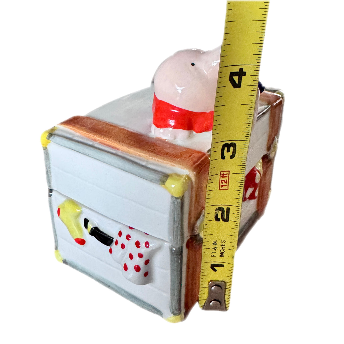 Vintage Ziggy & Dog Fuzz Treasure Chest Luggage Trunk Ceramic