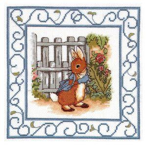 Kit d'annonce de naissance de livre de contes de Peter Rabbit de Beatrix Potter vintage rare ou instructions de tableau de motifs PDF Needle Treasures par JCA 1995
