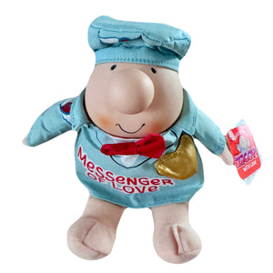 Rare New Vintage Valentine Ziggy Mailman Messenger Plush Message Doll Stuffed Toy by Russ 7" 2005 Collectible