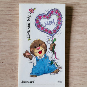 Vintage Rare Suzy’s Zoo Ollie Marmot Love You Lots Mom Mother's Day Single Character Sticker Sheet 2" x 3.5"