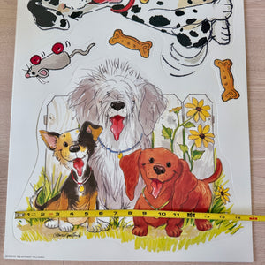 Ensemble de grands tableaux d'affichage vintage et rare Suzy's Zoo Wags &amp; Whiskers Cats &amp; Dogs Paw Print « Bienvenue dans notre classe » Produit pour enseignant en classe