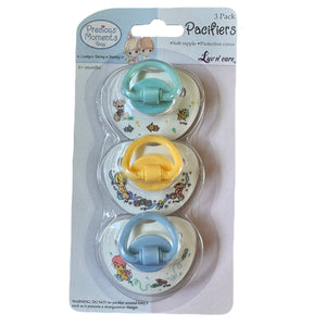 Vintage 2006 New Precious Moments Pacifiers 3-Pack or 2-Piece Pacifier with Clip / Holder 6+ Months