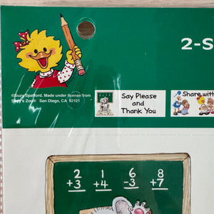 Vintage Rare Suzy's Zoo 2-Sided Decorating Kit Manners Six Signs 5 1/2" x 12" Classroom or Hall Poster Student Teacher Product