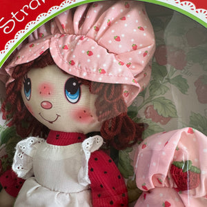 RARE New Classic Retro Look Strawberry Shortcake 2PC Doll Set - Reproduction of 1980's Vintage 14" Rag Doll & 6” Doll - Collector's Edition Box with Two Dolls 2017