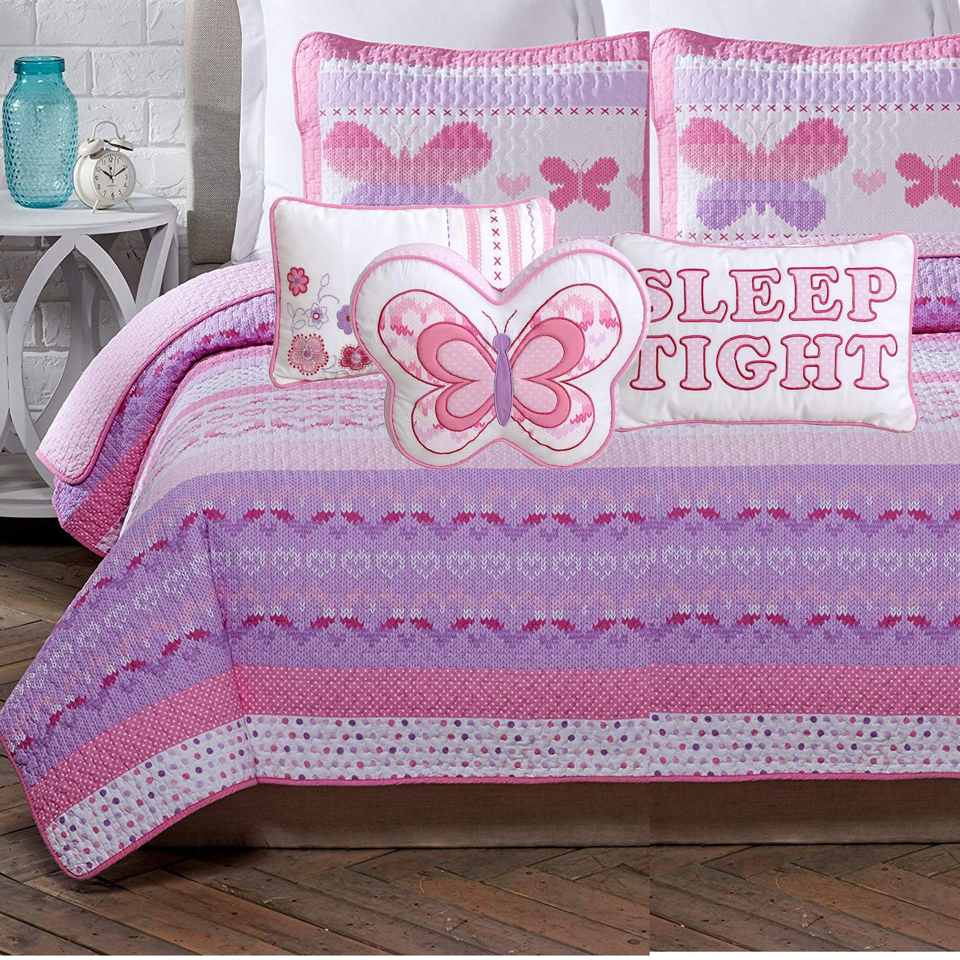 Butterfly Pink And Purple Twin Comforter Set Butterfly Bedding