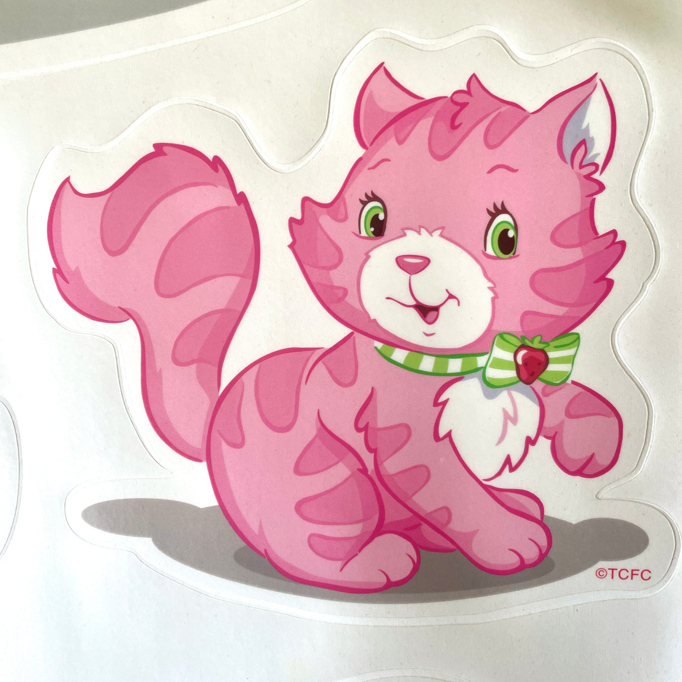 Pink Strawberry Cupcake Anime Girl Waterproof Vinyl Sticker 